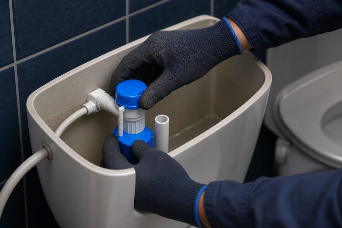 Exemple : réglage du mécanisme de chasse d'eau